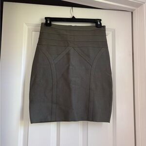 bebe Olive Panel High-Waist Pencil Skirt